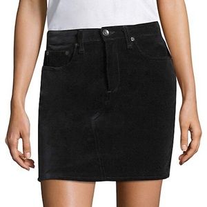 Rag & Bone Black Velvet Dive Skirt